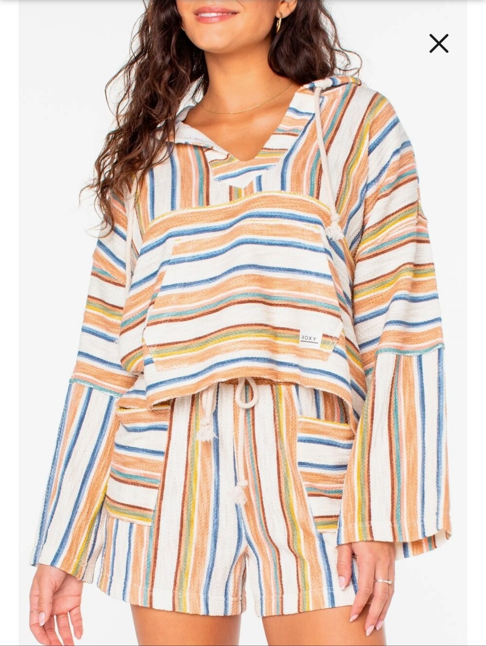 💥Sale💥NWOT Roxy Colorful Knit Hooded Sweater - Picture 3 of 7